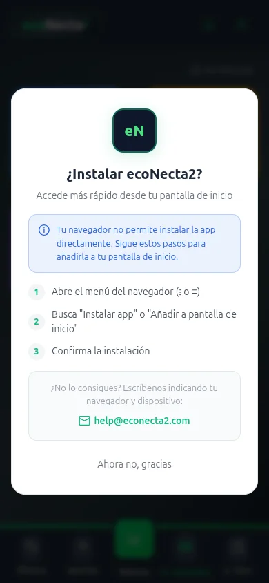 Instrucciones de instalación de ecoNecta2 en Firefox